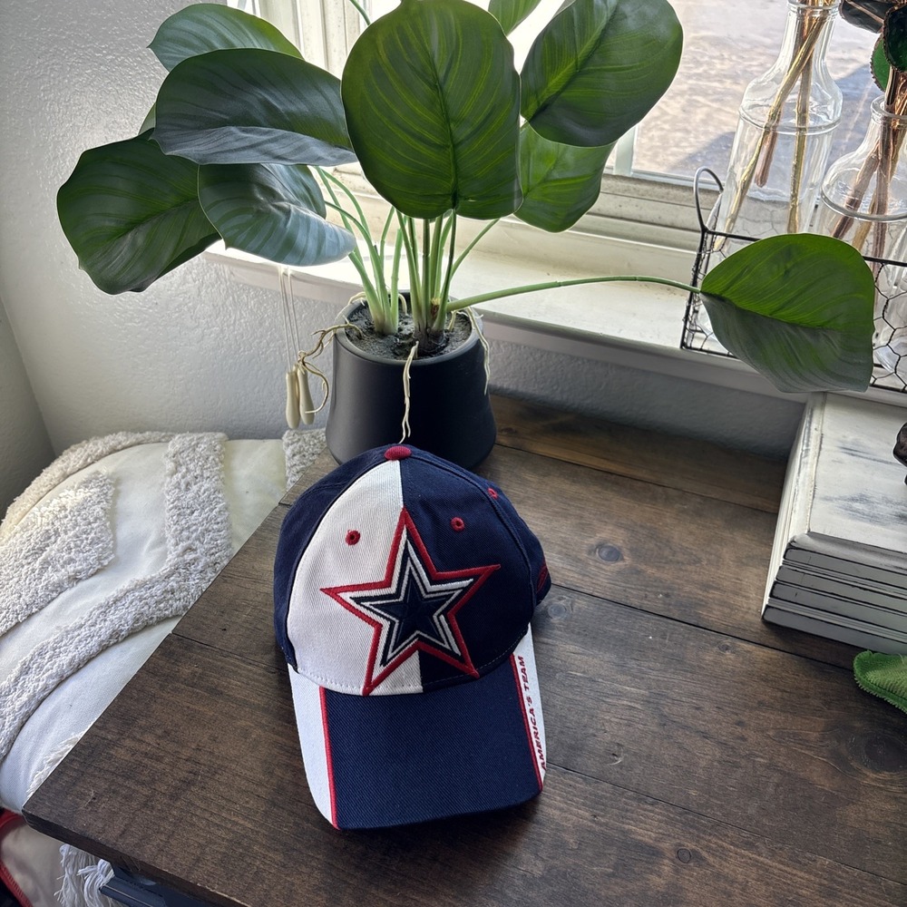 Vintage Dallas Cowboys Reebok NFL Big Star Logo Americas Team Patriot Cap 90s